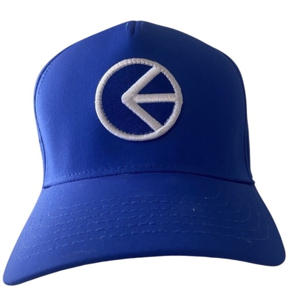 Ethika Blue Athletic Snapback Hat with White Logo‎ and Perforated Sides